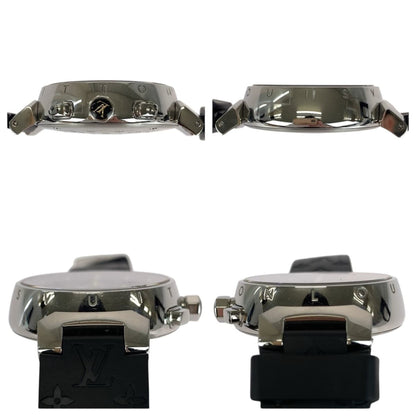 Louis Vuitton Tambour Lovely Cup Black/Silver Stainless Steel/Rubber/Glass Watch Q132G Quartz