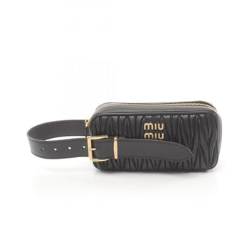 Miu Miu Miu Matelasse Second Bag Clutch Leather