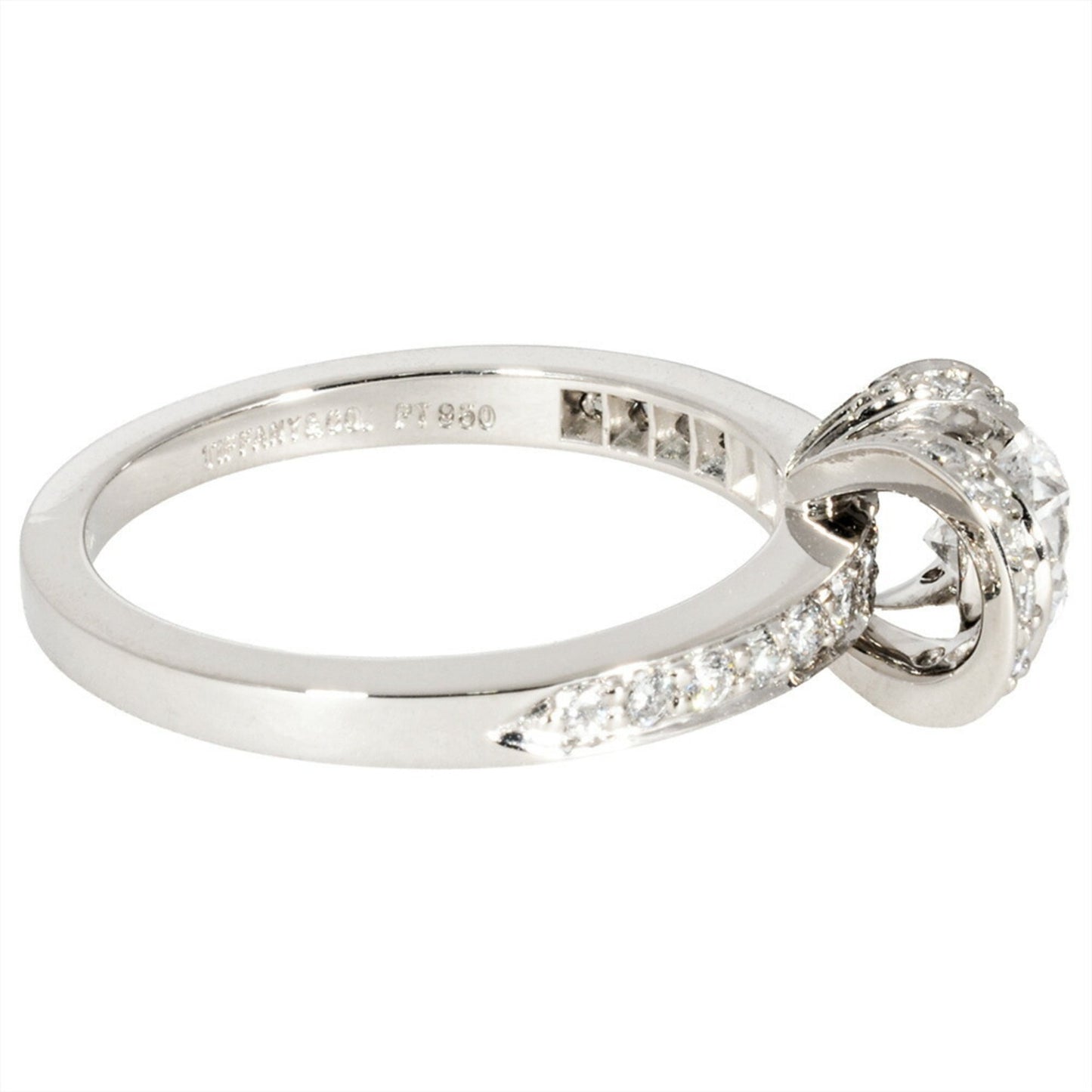 Tiffany & Co. Ribbon Engagement Ring With 0.61Ct Diamond