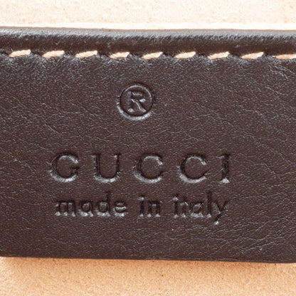 Gucci Bee Gg Supreme Leather Padlock Chain Shoulder Bag