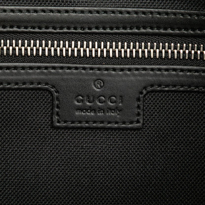 Gucci Gg Supreme Sherry Line Crossbody Shoulder Bag 474139 Black Leather