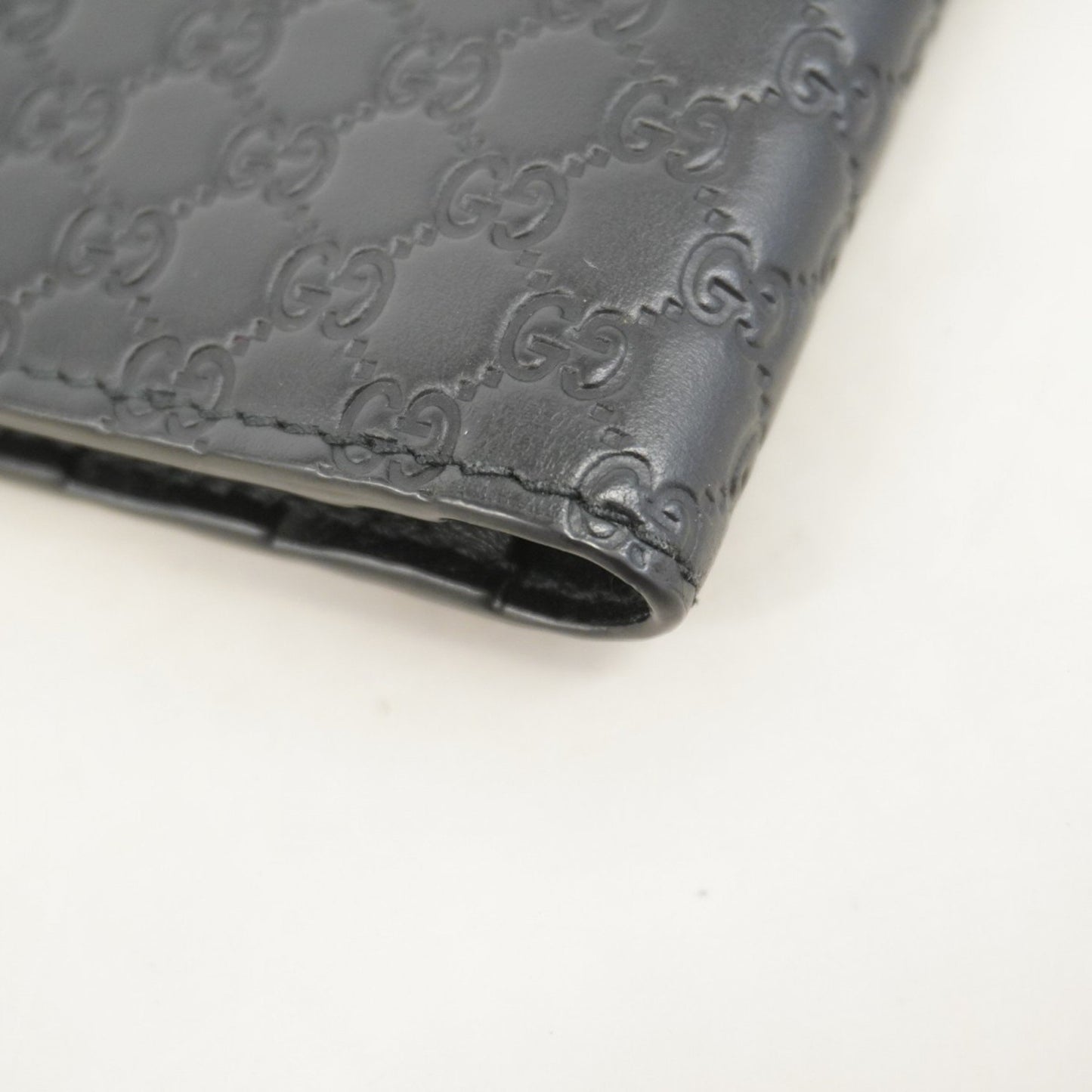 Gucci Micro Guccissima Wallet 150413 Leather Black