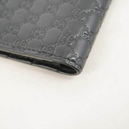 Gucci Micro Guccissima Wallet 150413 Leather Black