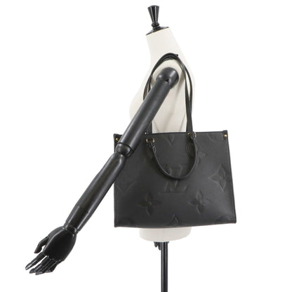Louis Vuitton Monogram Empreinte On-The-Go Mm 2-Way Tote/Shoulder Bag In Leather Noir (M45595)