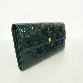 Louis Vuitton Vernis Portefeuille Sarah Long Wallet M93667 Bleu Nuit