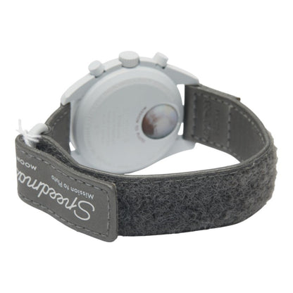 Omega X Swatch Speedmaster Moonswatch Mission To Pluto Watch So33M101 Quartz Movement White Dial