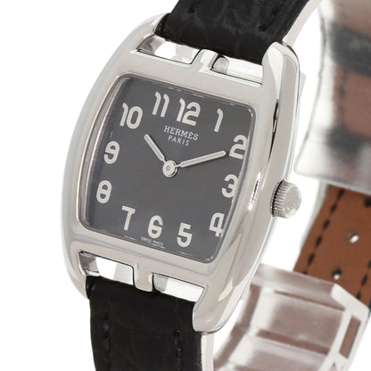 Hermes Herms Ct1.210 Cape Cod Tonneau Watch In Stainless Steel