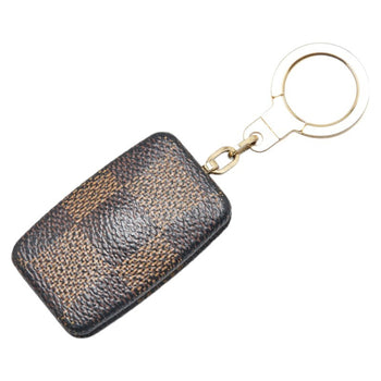 Louis Vuitton Damier Astropyle Keychain Key Ring Bag Charm Light M66186 Brown Gold Pvc Plated