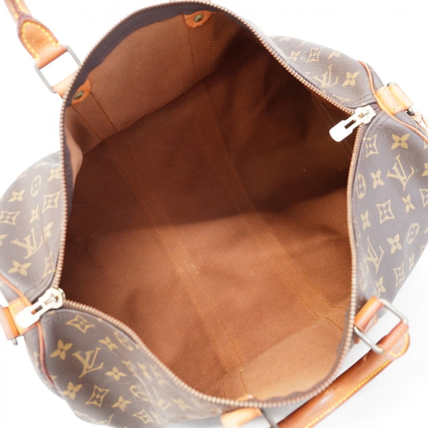 Louis Vuitton Monogram Keepall Bandouliere 45 Boston Bag M41418 Brown
