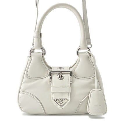 Prada Handbag Moon Leather 1Ba381 Prada Bag White