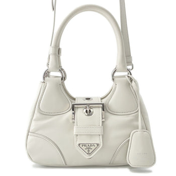 Prada Handbag Moon Leather 1Ba381 Prada Bag White