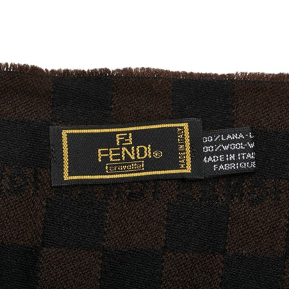 Fendi Logo Scarf In Brown