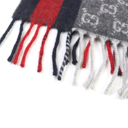Gucci 391531 50% Cashmere Scarf With Gg Logo