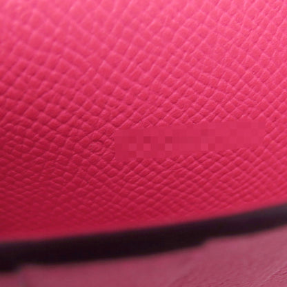 Hermes Herms Kelly Wallet Compact Rose Extreme Silver Hardware Bifold Epson