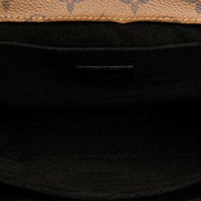 Louis Vuitton Monogram Reverse Pochette Metis Mm Handbag Shoulder Bag M41465 Brown Pvc Leather