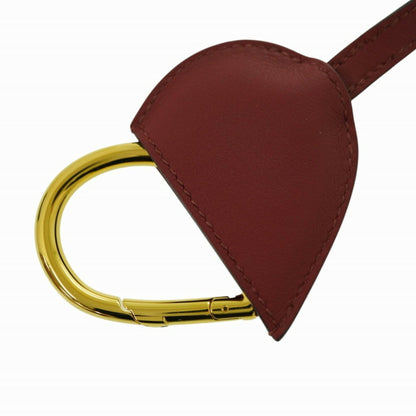 Hermes Au Coeur Du Faubourg Swift Rouge Grenat Necklace Keychain 1623Hermes