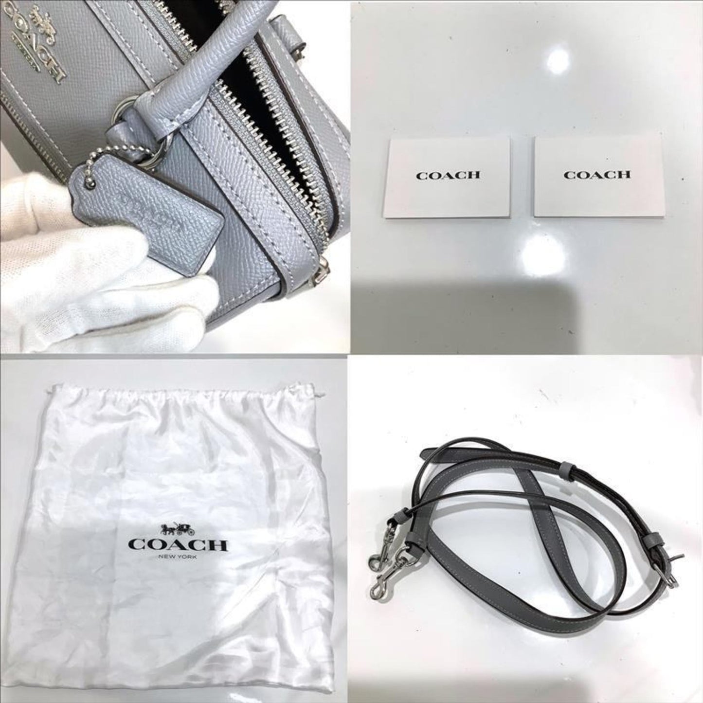 Coach Leather Rowan Satchel Handbag/Shoulder Bag