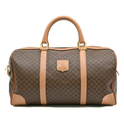 Celine Macadam Boston Bag Leather Brown