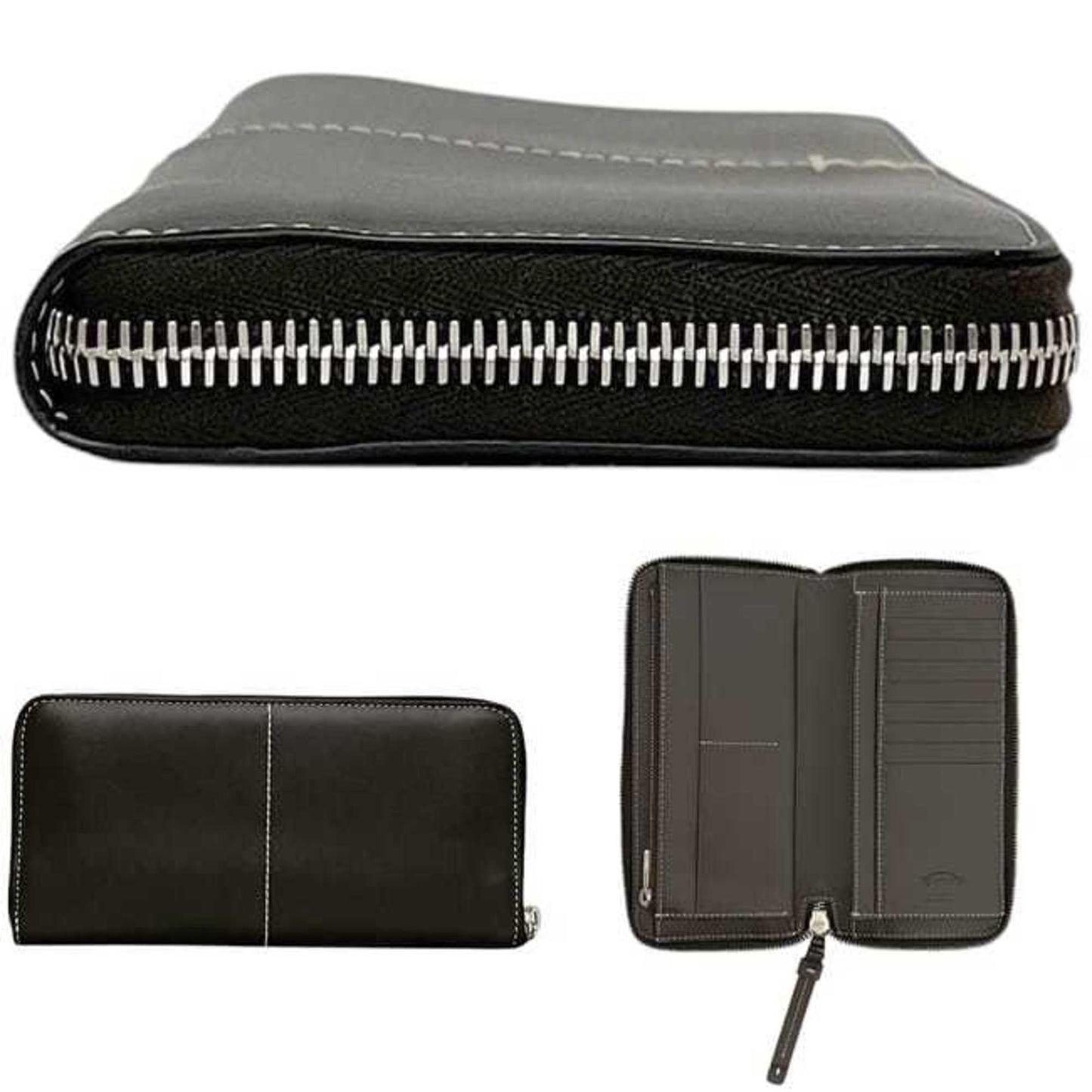 Tod'S Round Long Wallet Ec-23930 Brown Leather