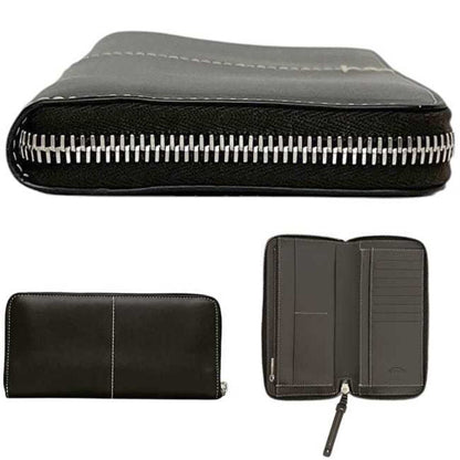 Tod'S Round Long Wallet Ec-23930 Brown Leather