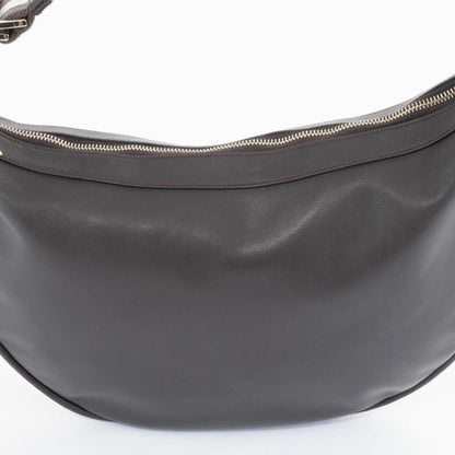 Gucci Leather Round Shoulder Bag 00141810 Dark Brown
