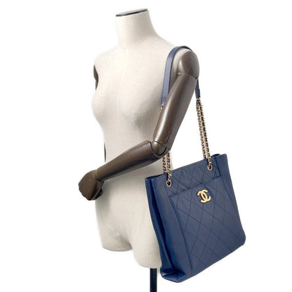 Chanel Tote Bag Matelasse Coco Mark Small Calf Leather As2295 Chanel