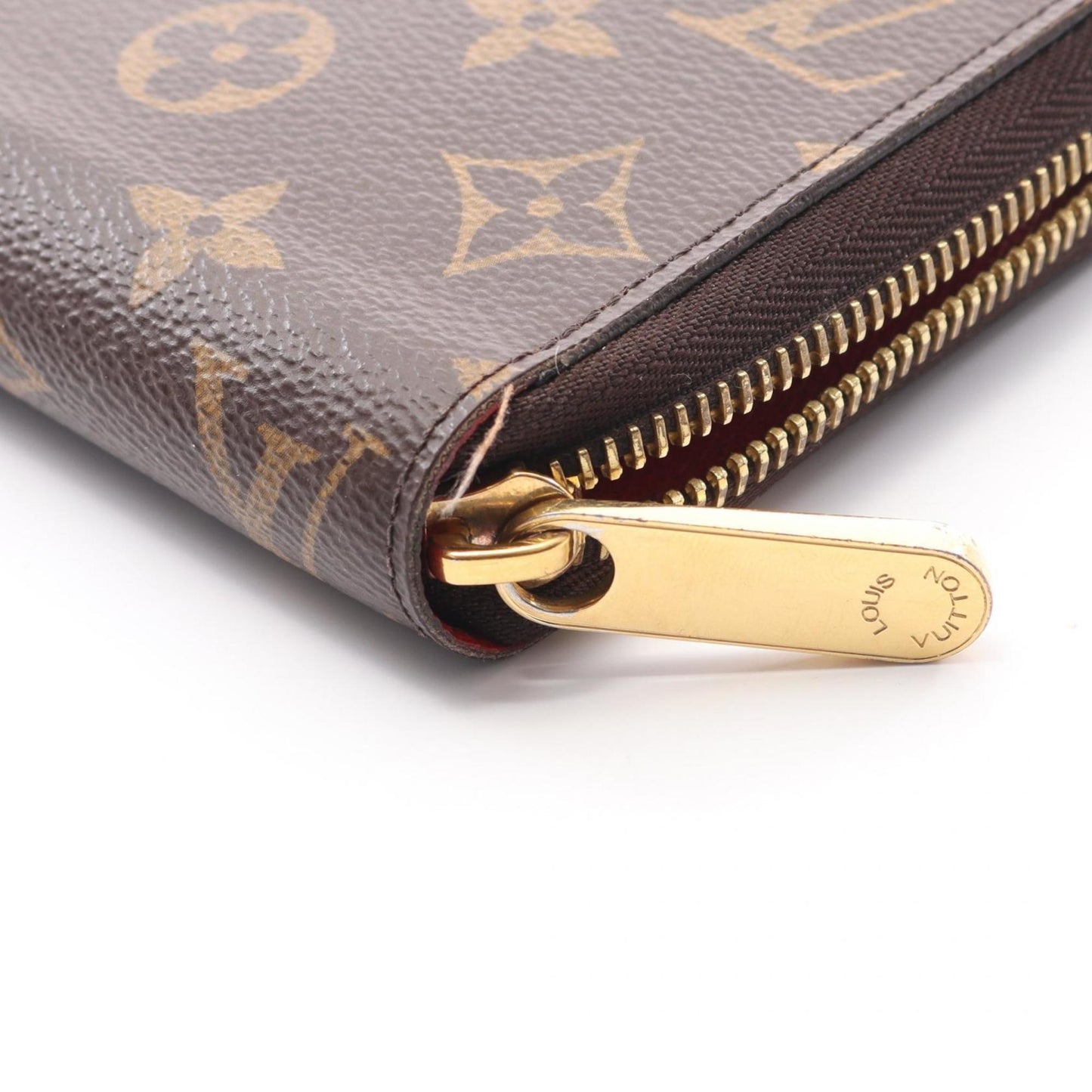 Louis Vuitton Zippy Wallet Monogram Coquelicot Round Long