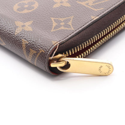 Louis Vuitton Zippy Wallet Monogram Coquelicot Round Long