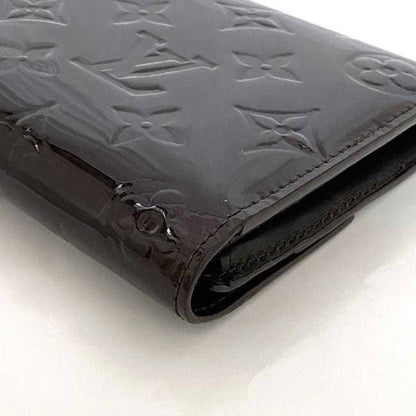 Louis Vuitton Bi-Fold Long Wallet Portefeuille Sarah Ec-22974 Wine Red Amaranth Monogram Vernis