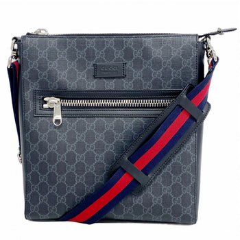 Gucci Gg Supreme Shoulder Bag 474137 Black