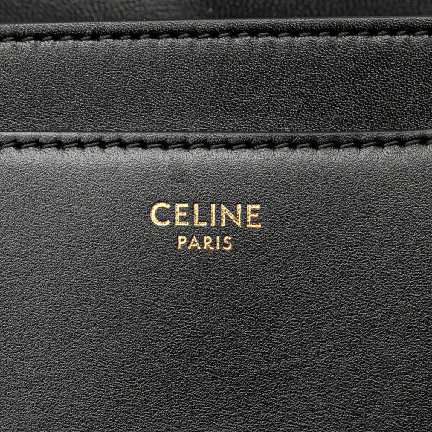 Celine Small Besas 16 Seize Shoulder Bag In Black Leather