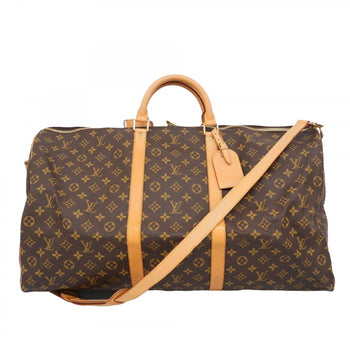 Louis Vuitton Monogram Keepall Bandouliere 60 Boston Bag M41412 Brown
