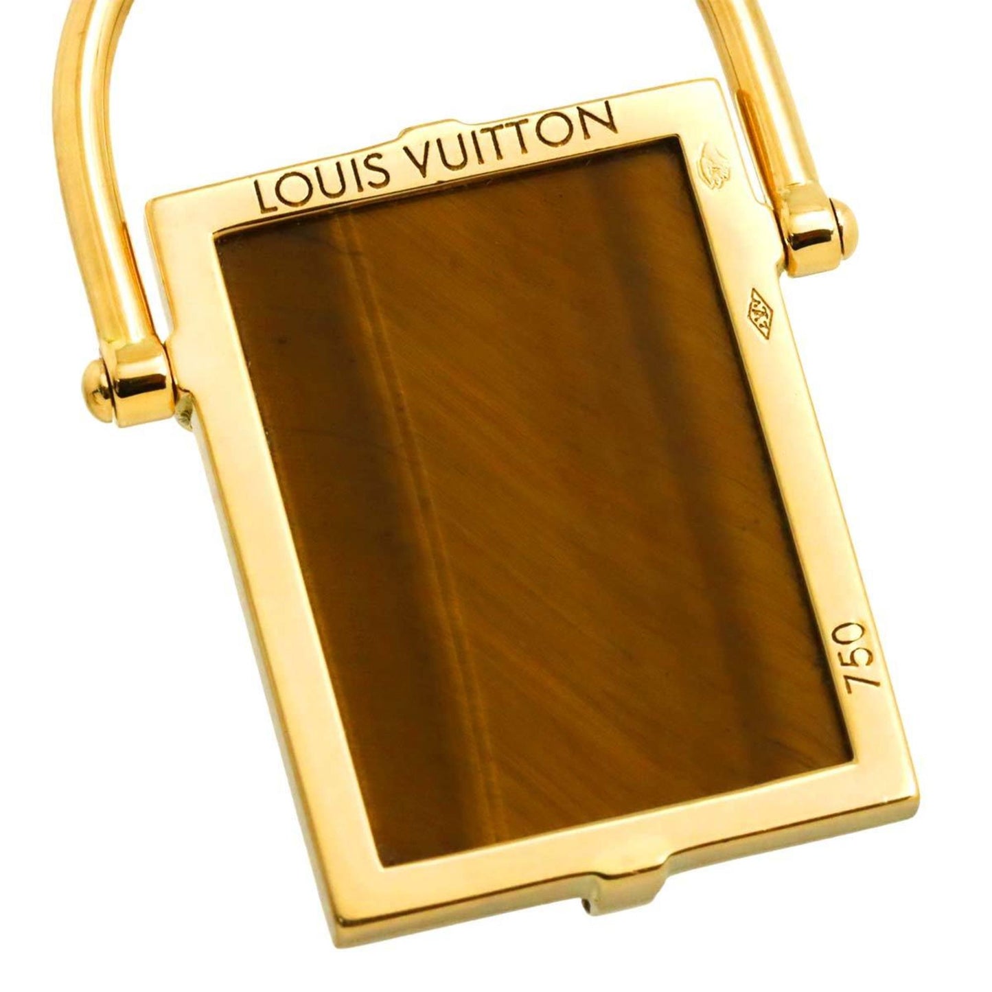 Louis Vuitton Tiger Eye Earrings In 18K Yellow Gold