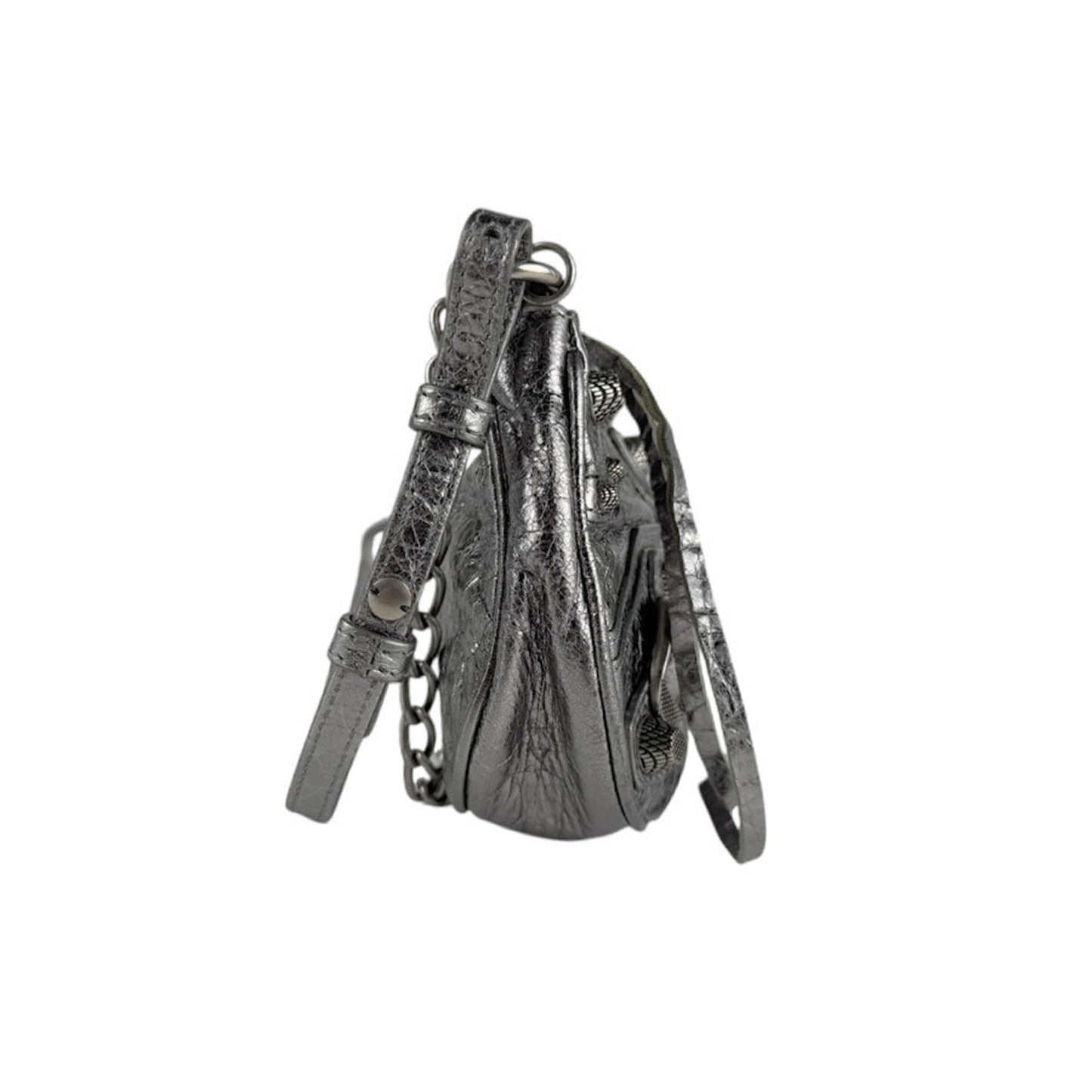 Balenciaga Lucagol Mini Shoulder Bag In Silver