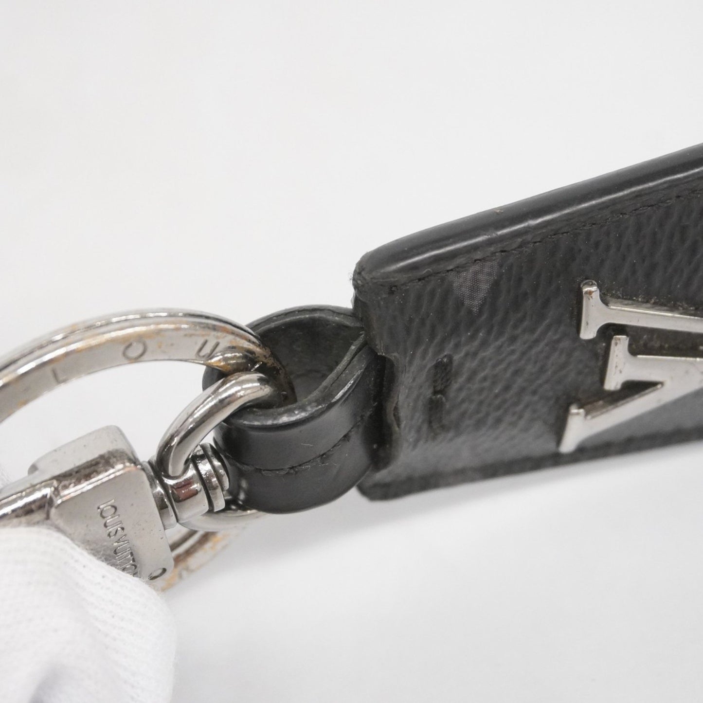 Louis Vuitton Monogram Eclipse Porte-Cls Cloche-Cls Keychain M63620 Black