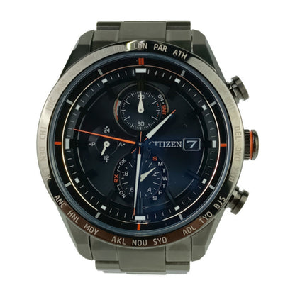 Citizen Watch Attesa Act Line At8185-62E H800-T025871 Black Super Titanium