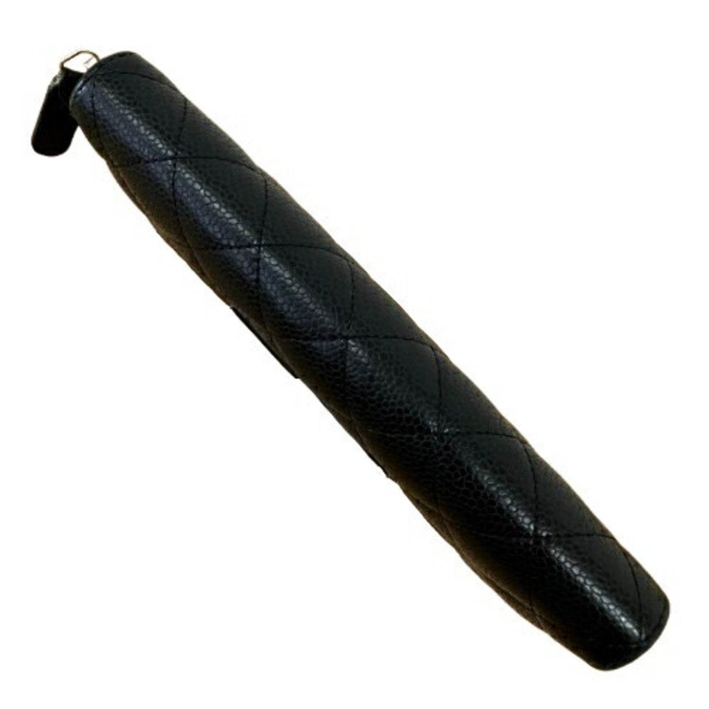 Chanel Caviar Skin Round Wallet Black Long