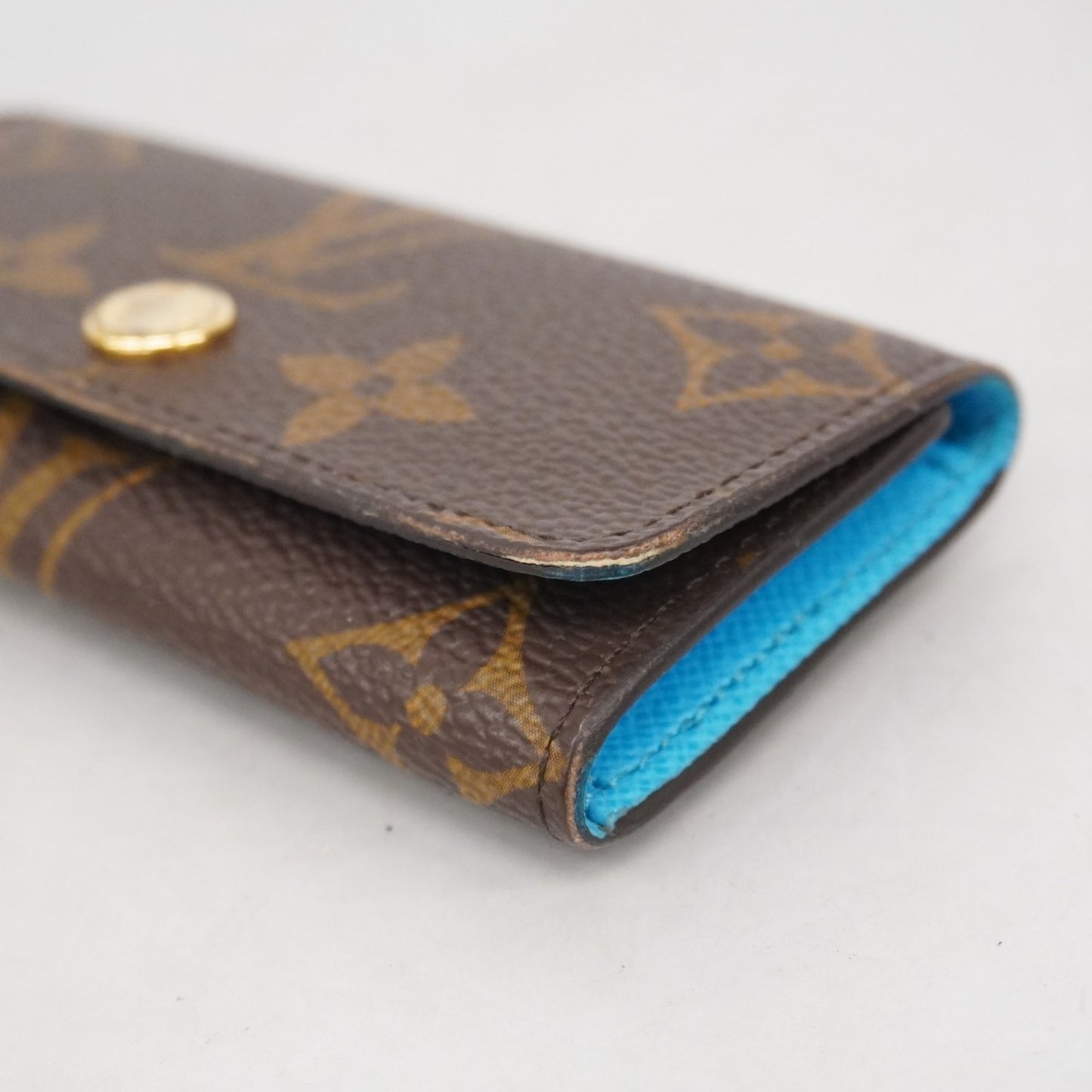 Louis Vuitton Monogram Multicle 4 Key Case M81939 Brown/Blue