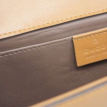 Gucci Zumi Handbag 572375 In Brown And Gold Leather