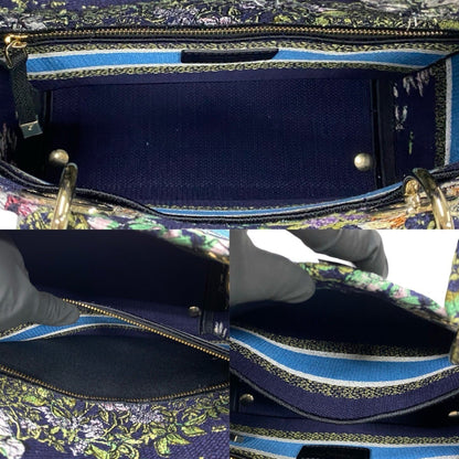 Christian Dior Lady Cannage Canvas 2-Way Shoulder Bag