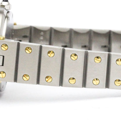 Cartier Santos Round 18K Gold Steel Quartz