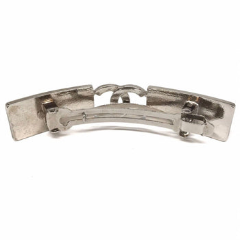 Chanel Barrette Silver Coco Mark Hair Clip Metal Chanel
