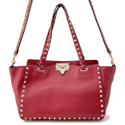Valentino Garavani Rockstud Leather Handbag Nw2B0037Vsf Valentino 2-Way