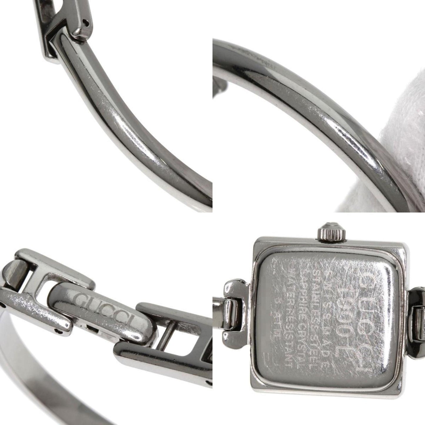 Gucci 1900L Square Face Bangle Watch In Stainless Steel/Ss