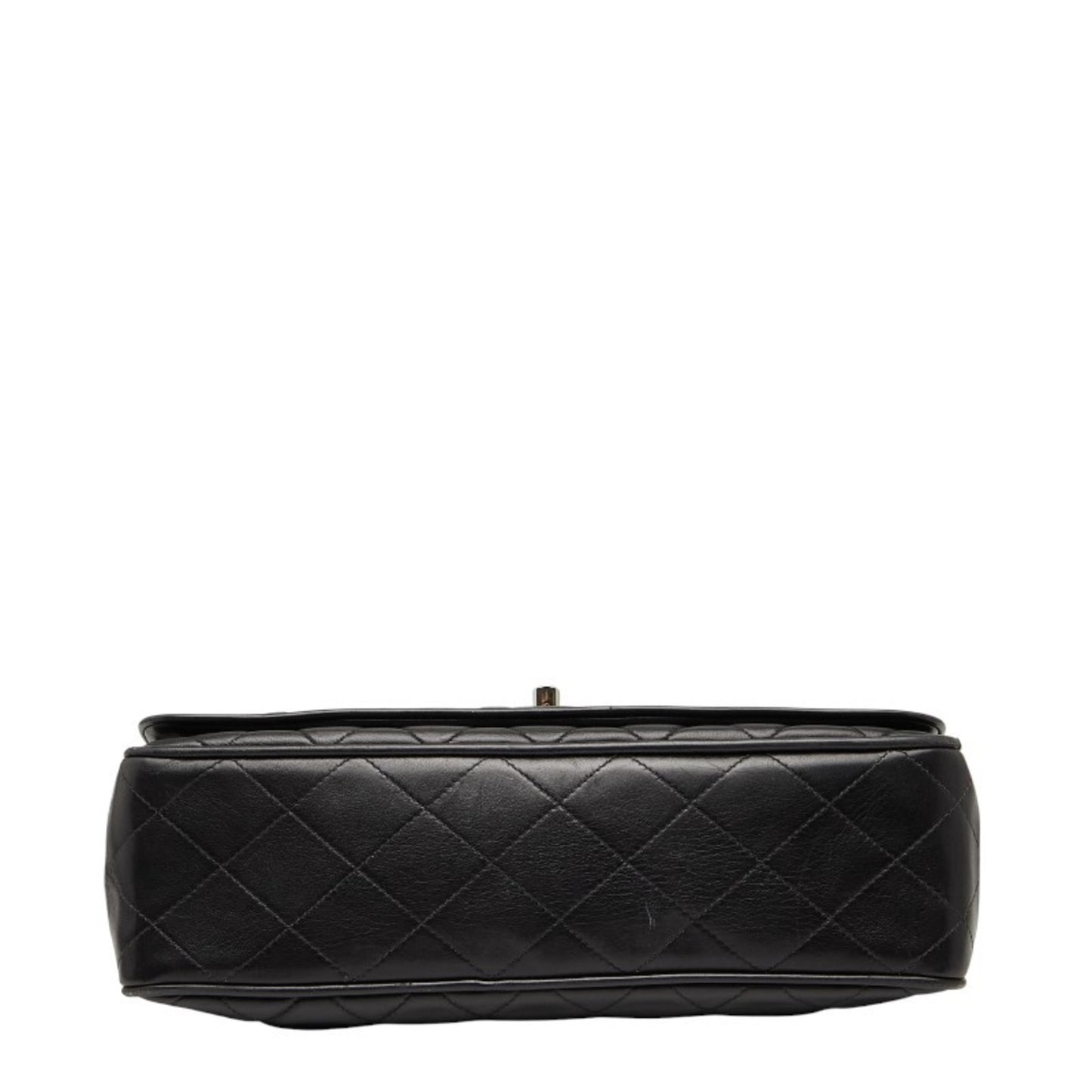 Chanel Matelasse Coco Mark Chain Shoulder Bag Handbag Black Lambskin