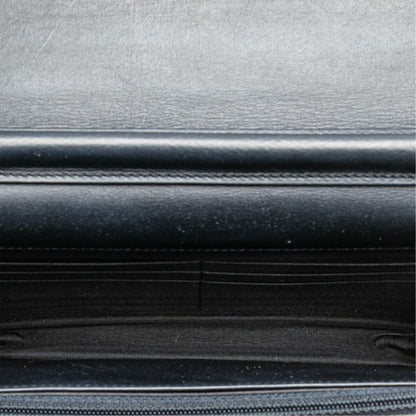 Chanel Deauville Chain Wallet A80795 Navy White Denim Leather