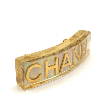 Chanel Barrette Hair Clip Plastic 97P Engraved Clear Hologram Prism