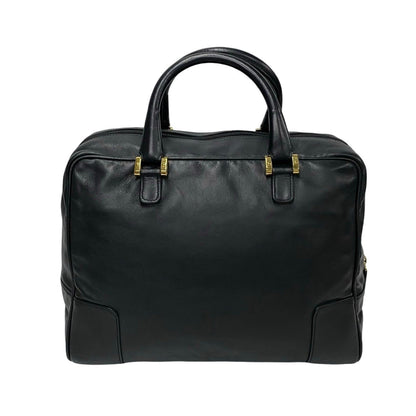Loewe Anagram Logo Hardware Leather Genuine Handbag Tote Bag Mini Boston Black 155-3