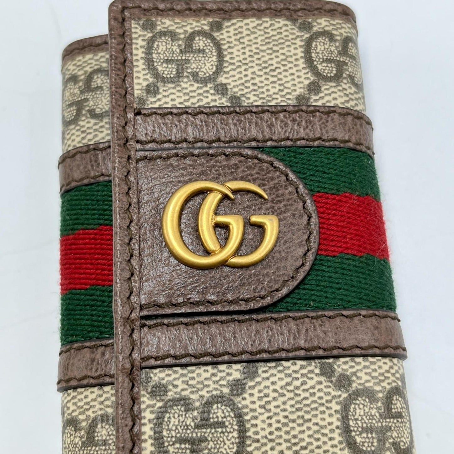 Gucci Gg Marmont 6-Ring Key Case In Supreme Canvas