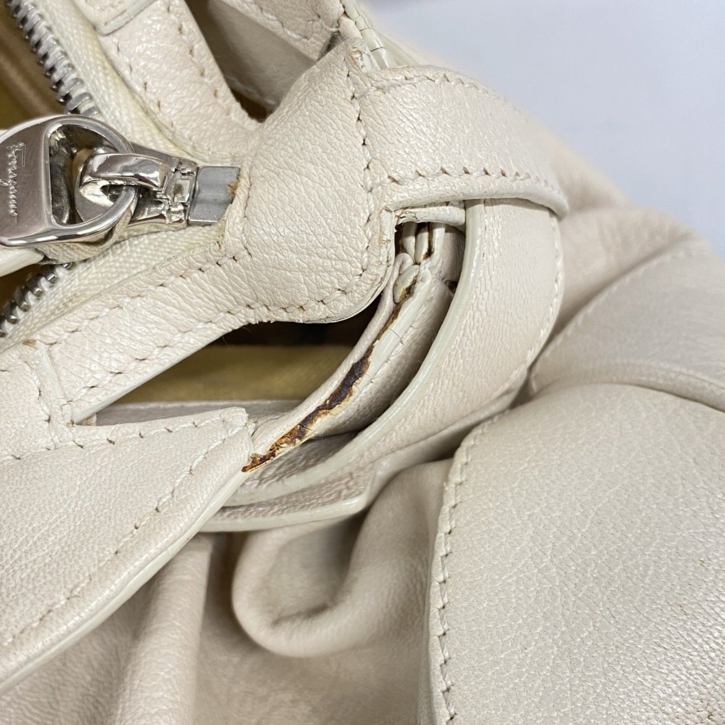 Salvatore Ferragamo Gancini Leather Handbag